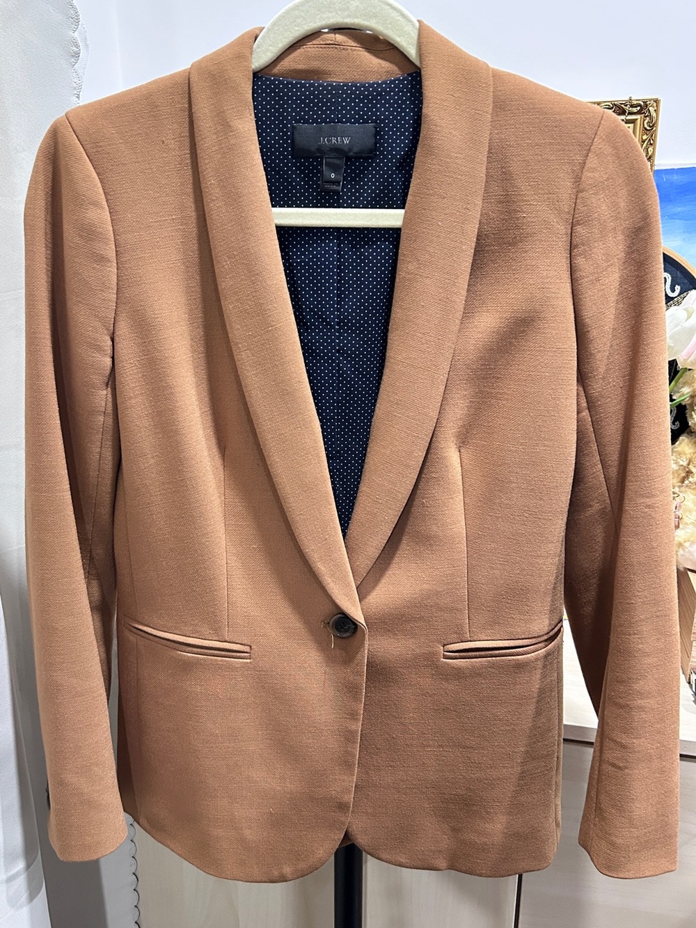 J. Crew Women's Single-Button Blazer in Caramel Tan